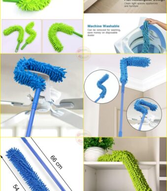 Flexible Microfiber Cleaning Duster Brush| Feather Magic Dust Cleaner with Extendable Rod Multipurpose for Ceiling Fan Home Office Car Cleaning Tools