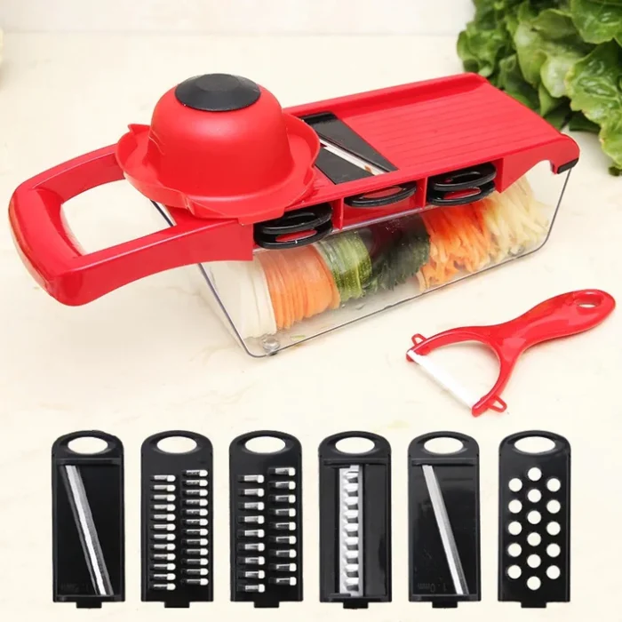 10 in 1 Vegetable Cutter With Steel Blade Slicer Potato Peeler Carrot Cheese Grater Vegetable Slicer