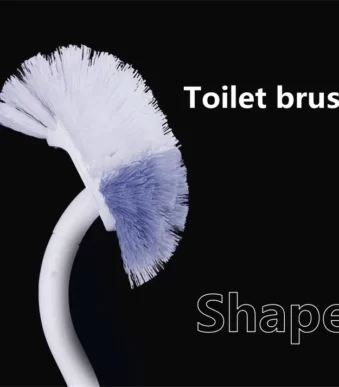 Japanese Style S Shape Long Handle Soft Bristled Plastic Toilet Cleaning Brush