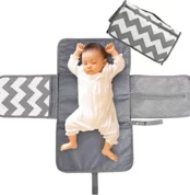 Baby Diaper Changing Mat - Waterproof Changing Pad - 3in1