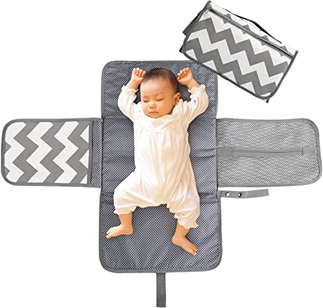 Baby Diaper Changing Mat - Waterproof Changing Pad - 3in1