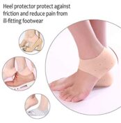 1 Pair Silicone Gel Heel Pad Socks for Pain Relief & Anti Crack Heel