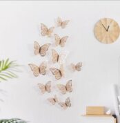 12pcs 3D Hollow Butterfly Wall Sticker