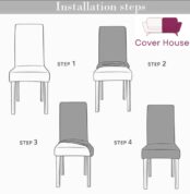 Pack Of 6 Fitted Dining Chair Covers