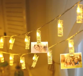 10 Clip Fairy Led Light - Photo Card Wall Clip Fairy Led String Light - Pack Of 10 Clips