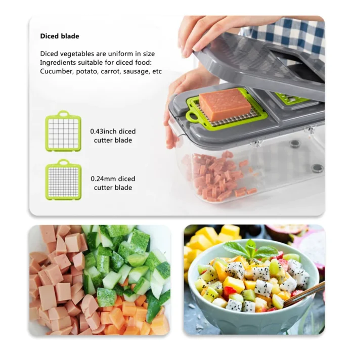 22Pcs-set Multifunctional Vegetable Cutter Kitchen Accessories.