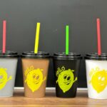 Coffee and juices plastic mugs