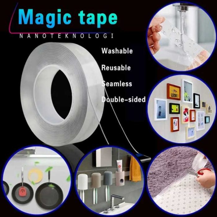 Double Sided Nano Tape 3 Meters Washable Removable Transparent Waterproof Reusable Home Gadgets