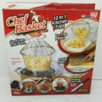 Solid Steel Foldable 12 in 1 Kitchen Tool Chef Basket for Cook,Deep Fry,Boiling