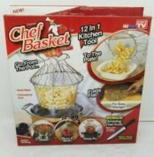 Chef Basket Made of Food safety grade of 304 Stainless Steel, foldable, convenient and durable, smooth surface