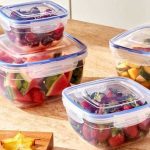 Pack of 4 Lock Seal Storage Container