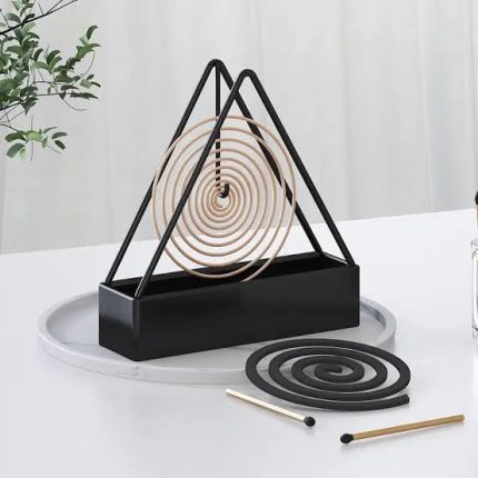 Triangle Coil Holder, Iron Mosquito Incense Box, Creative Mosquito Coil Holder With Tray, Mosquito Repellent Incense Rack, Creative Incense Rack Home Tools, Anti-Scald Mosquito Coil Holder With Tray